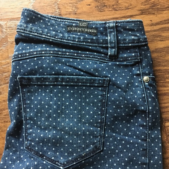 LC Lauren Conrad Denim - LC Lauren Conrad Polka Dot Skinny Jeans